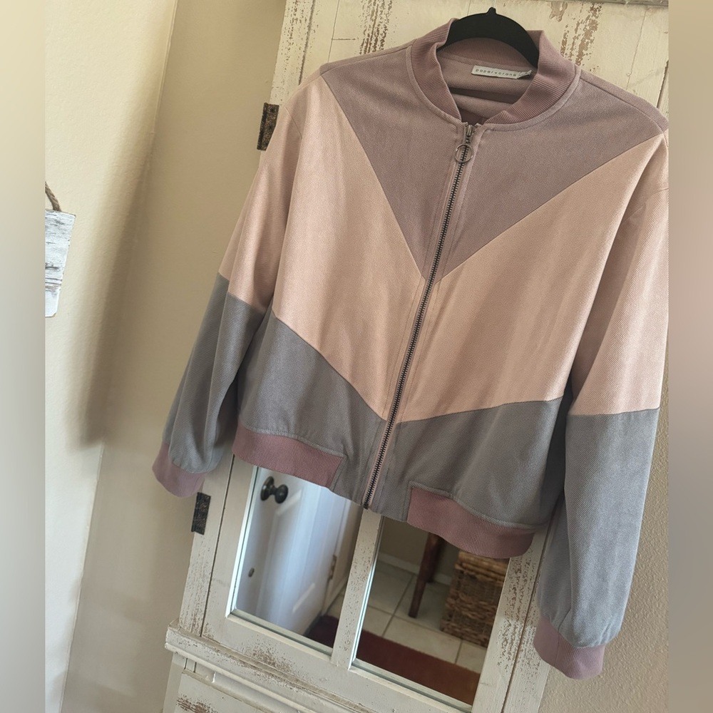 Chevron corduroy bomber jacket